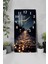 Yıldızlı Gece Işıltılı Yol Temalı Temperli Cam Tablo Saat – 30×60 Cm– Uv Baskı– CUSD144 6