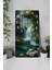 Şelale ve Doğa Manzaralı Temperli Cam Tablo Saat – 30×60 Cm– Uv Baskı– CUSD134 6