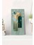 Temperli Cam Tablo Saat – Yeşil & Altın Geometrik Desenli Tasarım (33×33 Cm)– Uv Baskı– CUSD098 1