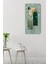 Temperli Cam Tablo Saat – Yeşil & Altın Geometrik Desenli Tasarım (33×33 Cm)– Uv Baskı– CUSD098 5