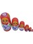 Ahşap Matruşka Bebek Altılı Set Kırmızı 4