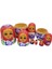Ahşap Matruşka Bebek Altılı Set Kırmızı 5