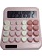 Pembe 12 Hane Renkli Yuvarlak Tuş Takımı Hesap Makinesi 2