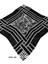 5571 Siyah Beyaz Flamlı Pamuk Eşarp 1