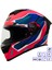 Gp My Helmet MKS001-RBW Yarış Spoiler Güneş Vizörlü Şeffaf Full Face Motosiklet Kaskı M 1