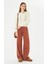 Kadife Kalın Fitilli Wide Leg Pantolon Turuncu 1