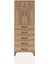 Arges Dolap 2 Raflı 5 Çekmeceli 2 Kapaklı 60X30X163 Çam-Çam 1