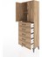 Arges Dolap 2 Raflı 5 Çekmeceli 2 Kapaklı 60X30X163 Çam-Çam 4