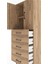 Arges Dolap 2 Raflı 5 Çekmeceli 2 Kapaklı 60X30X163 Çam-Çam 5