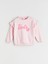Yeni Sezon Bisiklet Yaka Barbie Baskılı Kız Bebek Sweatshirt 1