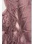 Yağmur Damlası Simli Abiye Elbise Şallık Tül Kumaş Koyu Gül Kurusu 36 1