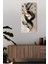 Siyah ve Altın Soyut Desenli Temperli Cam Tablo Saat 30×60 cm Hd Uv Baskı– CUSD227 2