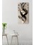 Siyah ve Altın Soyut Desenli Temperli Cam Tablo Saat 30×60 cm Hd Uv Baskı– CUSD227 5