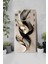 Siyah ve Altın Soyut Desenli Temperli Cam Tablo Saat 30×60 cm Hd Uv Baskı– CUSD227 6