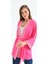 Kadın Kimono Yaka Desenli Kimono Kadın Ceket Fuşya - 23126 1