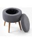 Teddy Bench ve Puff Seti Gri 5