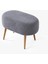 Teddy Bench ve Puff Seti Gri 6