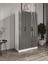 %100 Mdf 3 Kapaklı 2 Çekmeceli 7 Raflı Gardırop Elbise Dolabı– 182X105X52 cm High Gloss Antrasit Kapak Cabinse 3