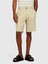 %100 Keten Slim Fit Bermuda Şort Erkek Bej Şort - 325P4AGHS9010 4