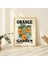 Çerçeveli Portakal Bahçesi Posteri, Çiçek Baskısı, Meyve Karakterli Poster, Çiçek Sanatı, Retro Tipografi 1