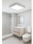 Ahşap Beyaz Çerçeveli LED Aydınlatma Enerji Tasarruflu Avize 60*60 cm 3200K Gün Işığı 3