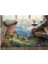 Retro Dağ Çiçek ve Kulube Manzaralı 120 , 255 , 500 , 1000 Parça Ahşap (Mdf) Puzzle Yapboz 3