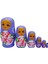 Ahşap Matruşka Bebek Altılı Set Mor 1