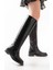 2024-3007 Siyah Fermuarlı Günlük Kadın Çizme 1