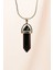 Obsidyen Doğal Taşı Zincirli El Yapımı Tasarımlı Kolye Uç: 3,5 cm Zincir: 20 cm Kutulu 1