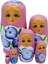 Ahşap Matruşka Bebek Altılı Set Gül Pembe 3