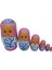 Ahşap Matruşka Bebek Altılı Set Gül Pembe 4
