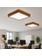 Kumandalı Ahşap Çerçeveli LED Panel Aydınlatma Enerji Tasarruflu Avize 60*60 cm 3200K Gün Işığı 2