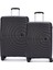 Benetton 2'li Set Büyük ve Orta Boy %100 Polipropilen Valiz Siyah 14BNT8002 1
