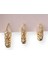 Kadın Çelik Gold Küpe 3lü Set Taşlı Yıldızlı Küpe Kadın Yıldız Küpe Gold Renk Küpe Gold Kaplama 3'lü Yıldız Küpe Seti Kadın Zirkon Taşlı Huggie Halka Kararmaz Kombin Küpe Antialerjik Lüks Takı 1