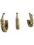 Kadın Çelik Gold Küpe 3lü Set Taşlı Yıldızlı Küpe Kadın Yıldız Küpe Gold Renk Küpe Gold Kaplama 3'lü Yıldız Küpe Seti Kadın Zirkon Taşlı Huggie Halka Kararmaz Kombin Küpe Antialerjik Lüks Takı 2