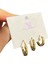 Kadın Çelik Gold Küpe 3lü Set Taşlı Yıldızlı Küpe Kadın Yıldız Küpe Gold Renk Küpe Gold Kaplama 3'lü Yıldız Küpe Seti Kadın Zirkon Taşlı Huggie Halka Kararmaz Kombin Küpe Antialerjik Lüks Takı 4