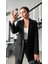 Siyah Yün Effect Blazer Ceket 1