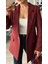 Bordo Yün Effect Blazer Ceket 2