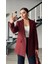 Bordo Yün Effect Blazer Ceket 3
