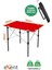 50X70 cm Kamp Masası Katlanabilir Masa, Piknik Masası, Siyah Taşıma Çantalı-Kırmızı 1