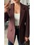 Acı Kahve Yün Effect Blazer Ceket 2