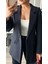 Lacivert Yün Effect Blazer Ceket 2