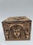 Ahşap Dekoratif Mısır Temalı Gizli Kilitli Kutu 13 cm x 13 cm x 10 cm 3
