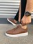 JY0535 Prime Bağcıklı Cilt Erkek Günlük Sneaker Ayakkabı Cbt - Taba 3
