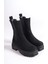 Lora Bağcıksız Lastikli Süet Ortopedik Taban Kadın Bot Sst - Siyah 4