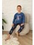 Yeni Stil Sonbahar/kış Erkek Çocuk Uzay Figür Astronot Desen Polar Pijama Takımı 4565 5