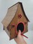 Ahşap Kuş Evi Ceviz Desenli Mdf 19 cm x 19 cm x 24 cm 2
