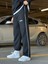 Erkek Siyah Şeritli Baskılı Ayarlanabilir Paça Oversize Baggy Eşofman 4