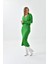 Kadın Ceket Askılı Elbise Triko Takım Yeşil - 8009 1