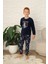 Yeni Stil Sonbahar/kış Erkek Çocuk Uzay Figür Astronot Desen Polar Pijama Takımı 4565 3